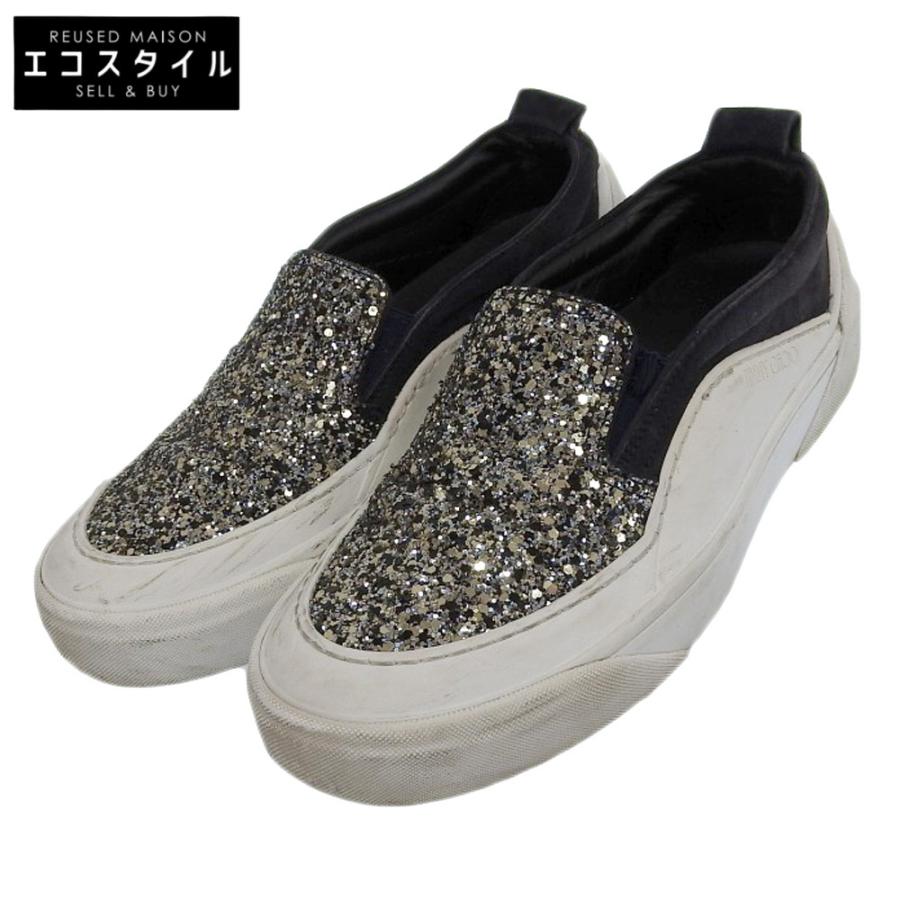 JIMMY CHOO ジミーチュウ V.B.C SLIPON グリッター スリッポン 