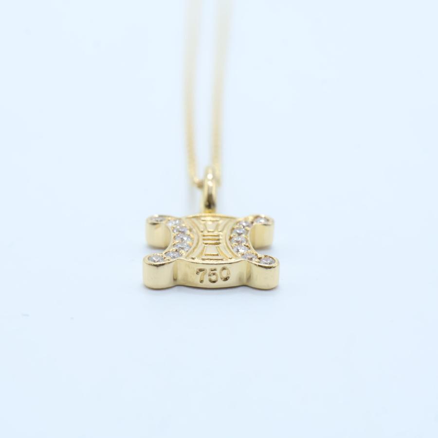 CELINE 美品 セリーヌ 750 マカダム メレダイヤモンド ネックレス  