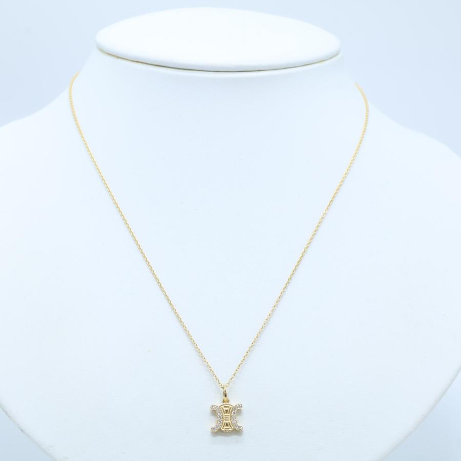 CELINE 美品 セリーヌ 750 マカダム メレダイヤモンド ネックレス  