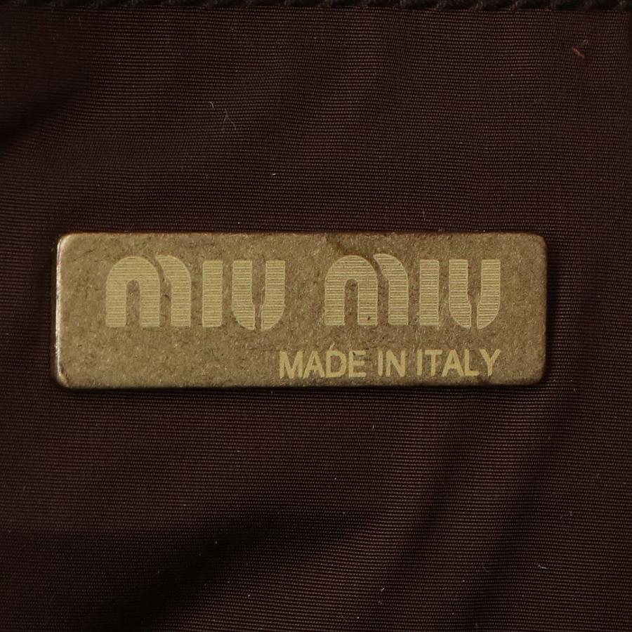 miu miu（ミュウミュウ） レザー ダブル ボストン ハンドバッグ