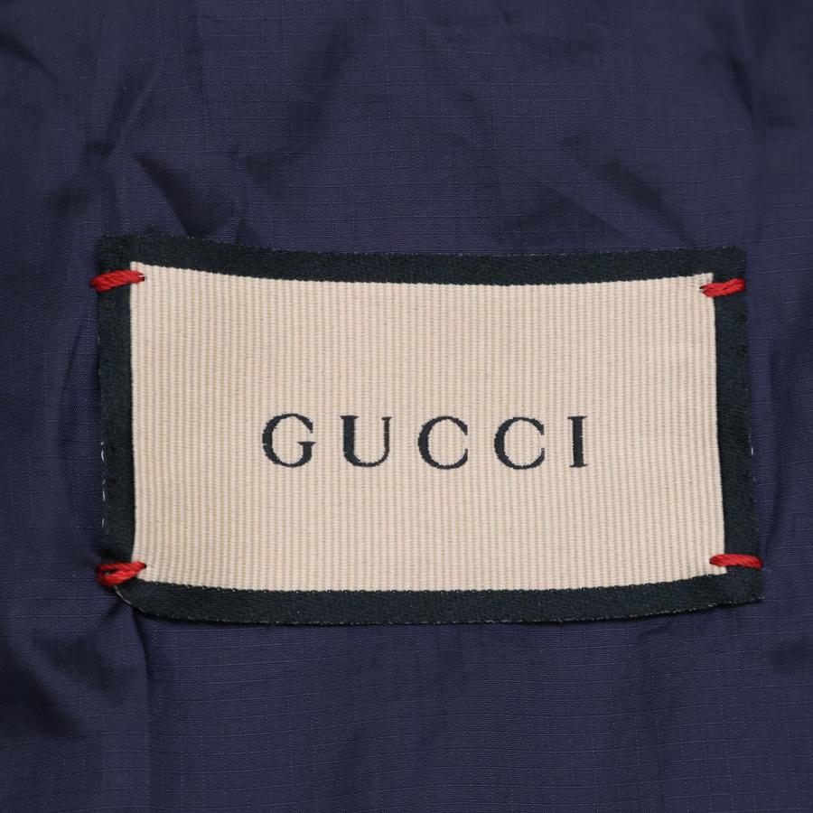GUCCI グッチ正規ロゴライン中綿フードジップコートジャケット44 GUCCI グッチ正規ロゴライン中綿フードジップコートジャケット44 GUCCI