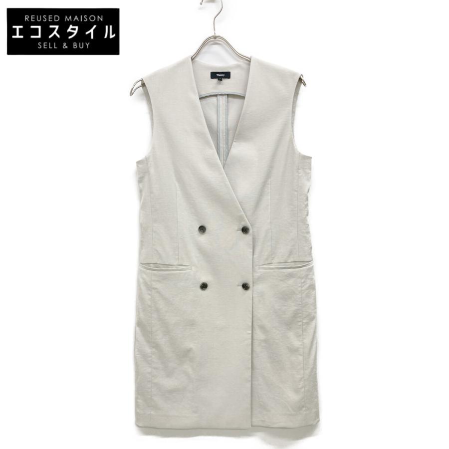 theory リネンボキシーベスト theory（セオリー） 美品/ 23年 SEAM VT STRETCH OXFORD リネン混