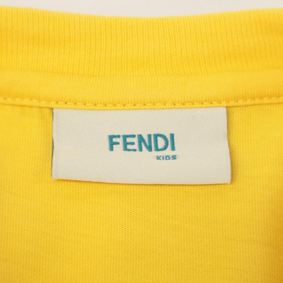 フェンディ ｲｴﾛｰ JUI137 ﾛｺﾞ Tｼｬﾂ 10A FENDI（フェンディ） イエロー JUI137 ロゴ Tシャツ イエロー 10A