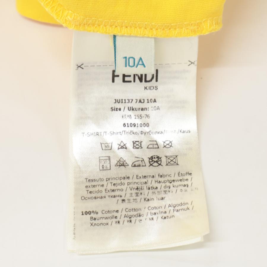 FENDI（フェンディ） イエロー JUI137 ロゴ Tシャツ イエロー 10A