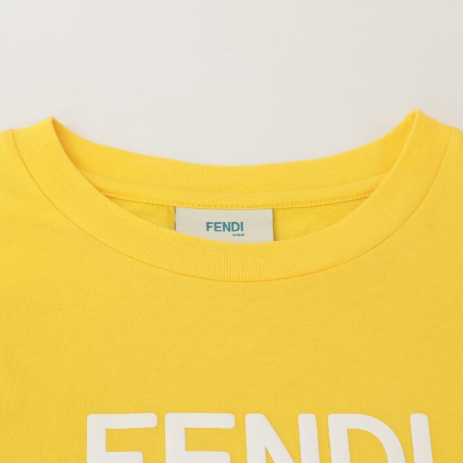 フェンディ ｲｴﾛｰ JUI137 ﾛｺﾞ Tｼｬﾂ 10A FENDI（フェンディ） イエロー JUI137 ロゴ Tシャツ イエロー 10A