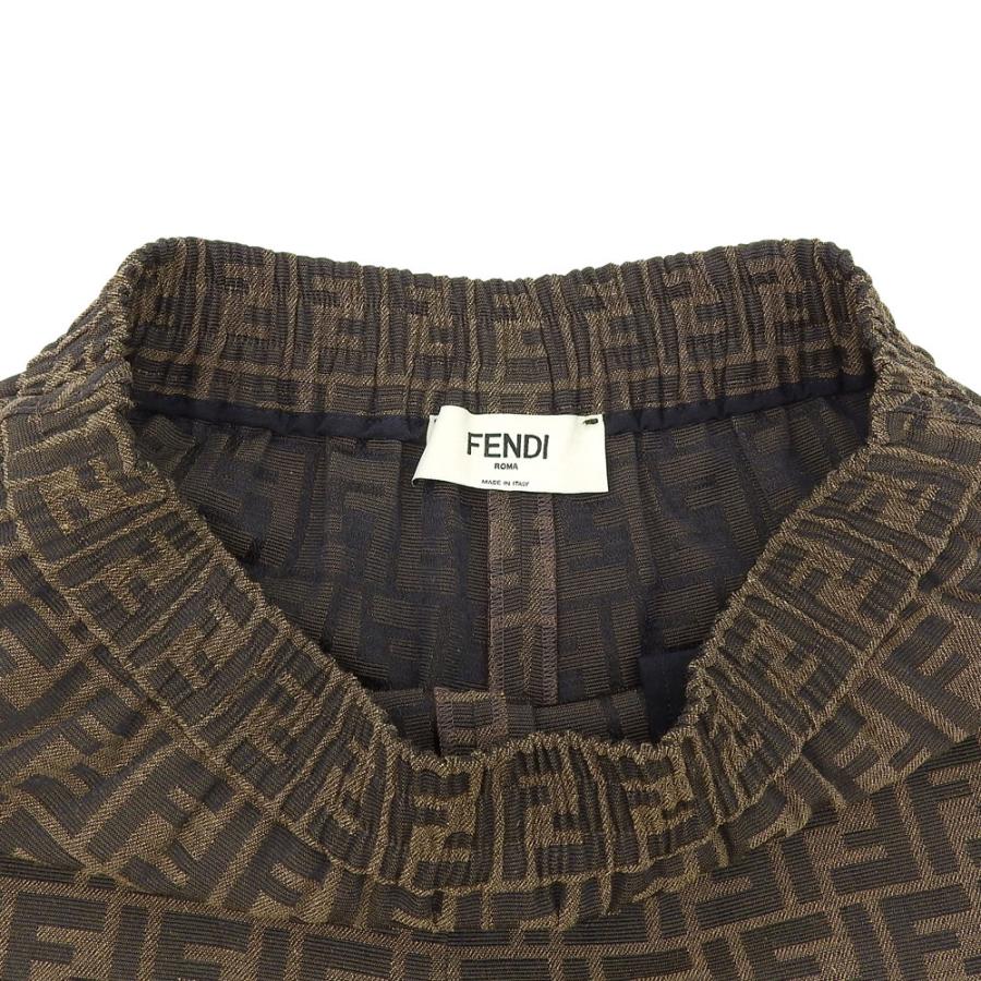 美品 FENDI フェンディ キャンバス ショートパンツ ボトムス レディース ブラウン 38 FR6259 A5W3の画像