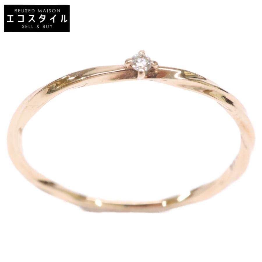 ete 美品 エテ K10 0.01 ダイヤモンド ツイスト リング・指輪 ゴールド  