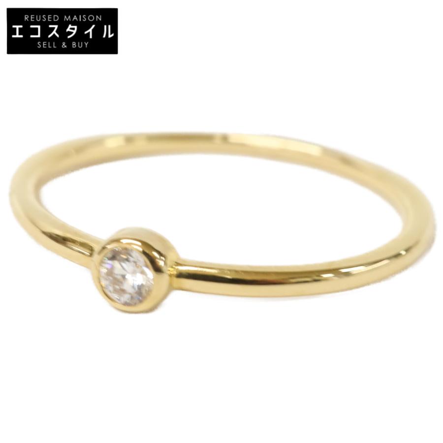 エテ ete K18 一粒ダイヤ リング 指輪 イエローゴールド ete（エテ） 美品 K18 0.06 ブライト ダイヤモンド リング 指輪