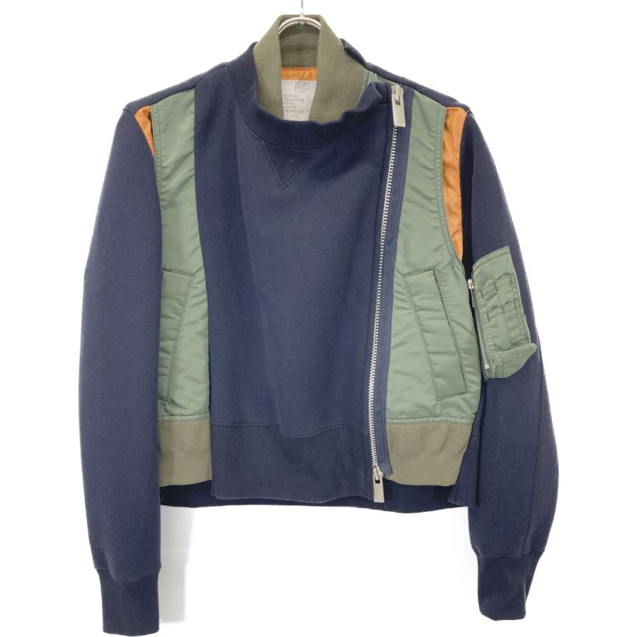 sacai（サカイ） カーキ×ネイビー 22-06293 MA-1 ドッキング