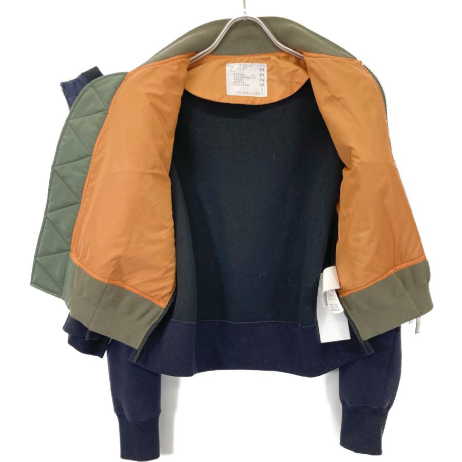sacai（サカイ） カーキ×ネイビー 22-06293 MA-1 ドッキング