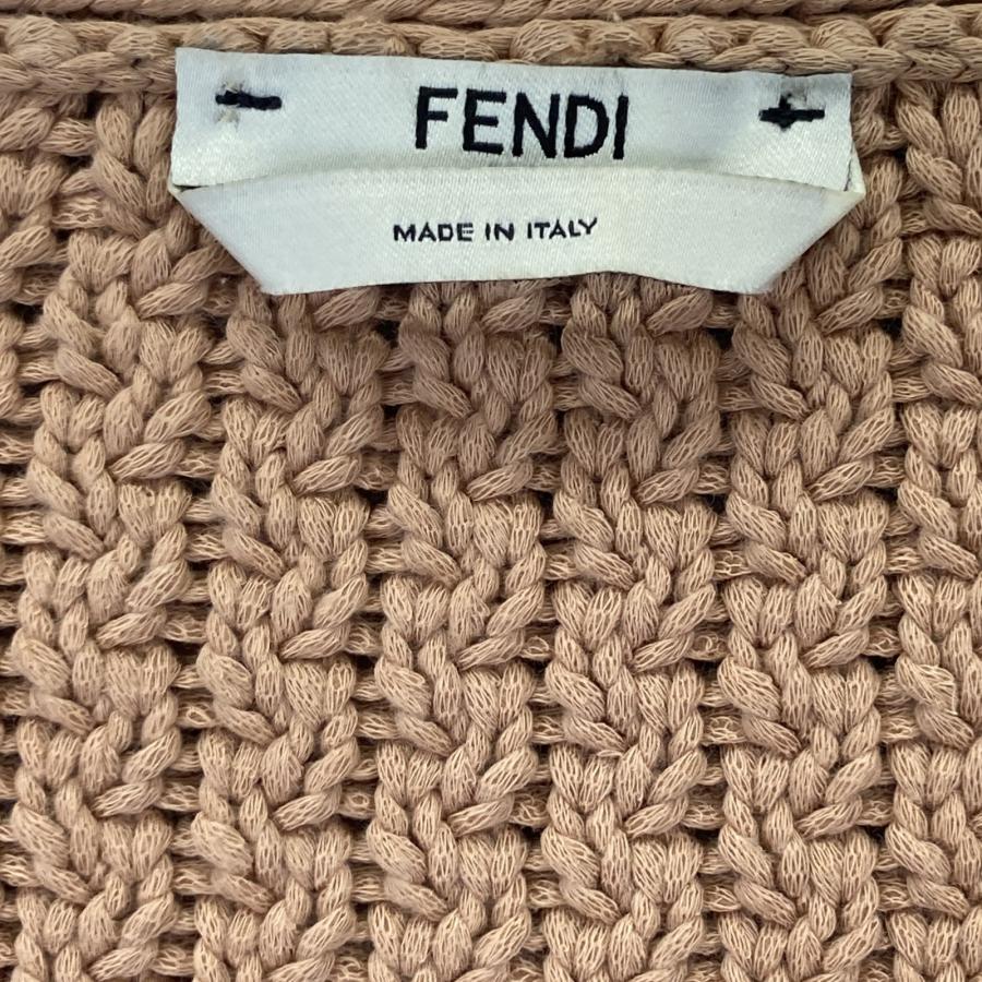 t*i様 FENDI ブラウン ニットカーディガン FENDI（フェンディ） ブラウン バックロゴ ニットカーディガン