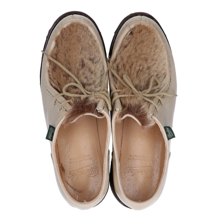 パラブーツ　UK4.5 ミカエル　白　ラビットファー　別注カラー パラブーツ UK4.5 ミカエル 白 ラビットファー 別注カラー - メルカリ