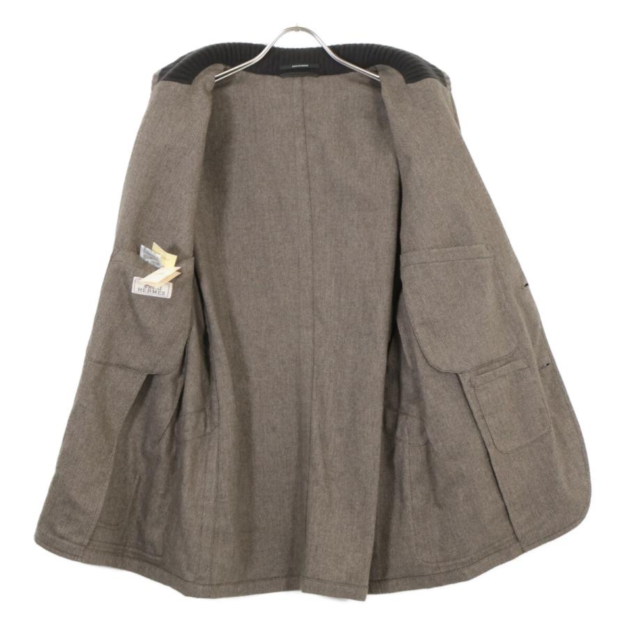 新品同様 国内正規 HERMES エルメス ニット切替 シルクカシミヤ