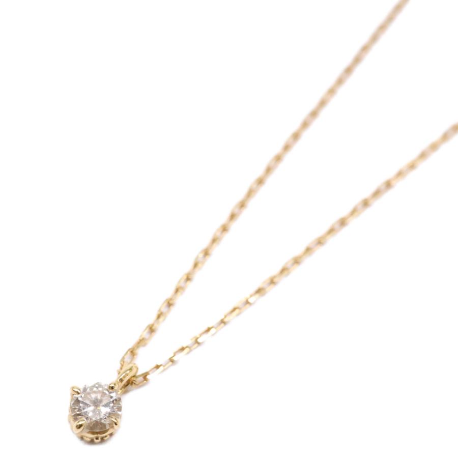 NOJESS ノジェス K18 0.06 ダイヤモンド ネックレス イエローゴールド