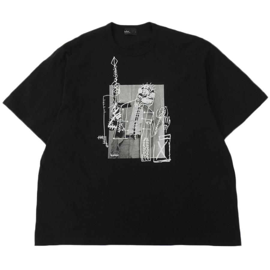 Color（カラー） kolor コットン Tシャツ トップス メンズ ブラック 2