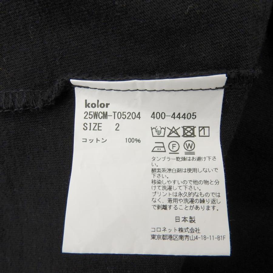 Color（カラー） kolor コットン Tシャツ トップス メンズ ブラック 2