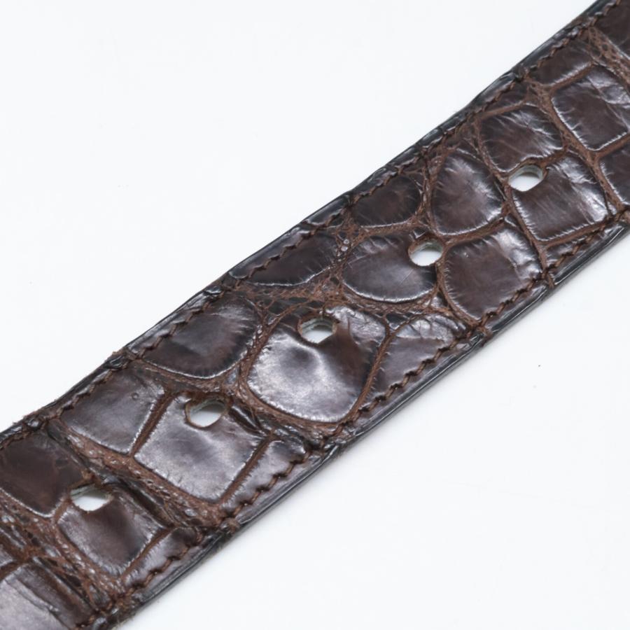 HERMES エルメス アピ □L刻 ポロサス ベルト 95 ダークブラウン