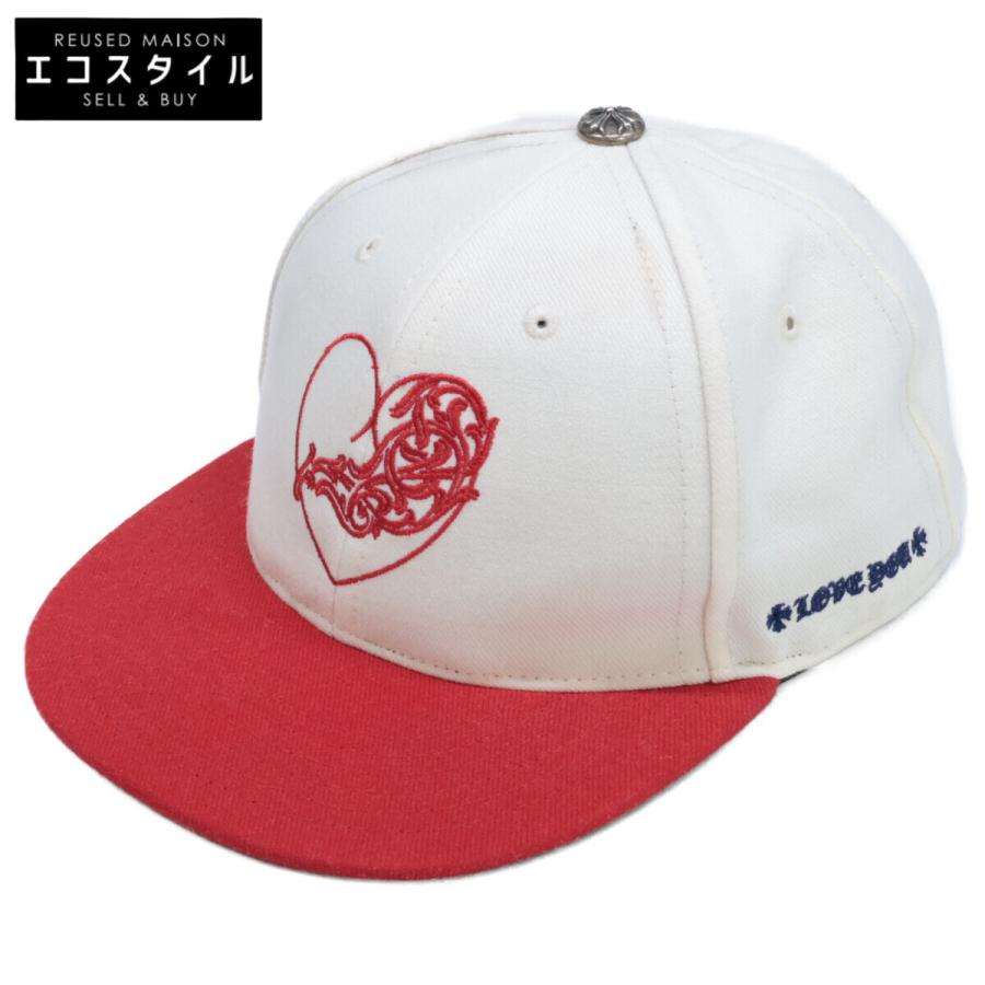 クロムハーツ ハートロゴベースボールキャップ Chrome Hearts クロムハーツ FITTED WOOL ACRYLIC ハートロゴ刺繍