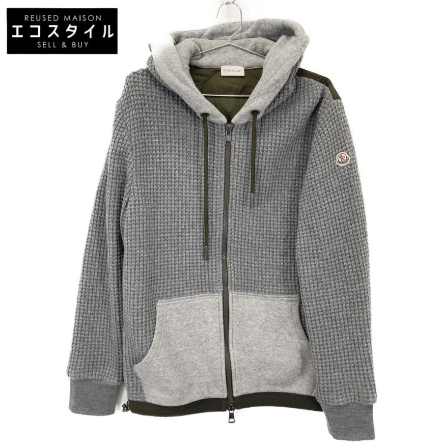 MONCLER モンクレール グレー フード付きパーカー 164 中古・古着通販】MONCLER (モンクレール) ジップパーカー グレー