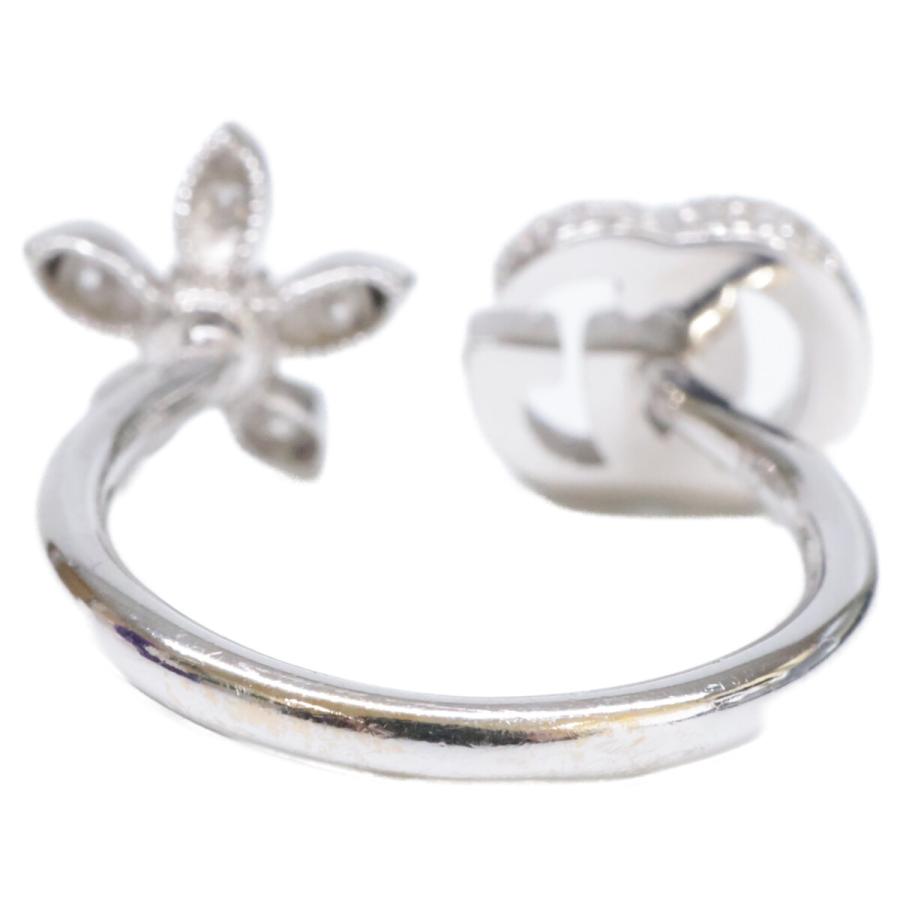 GUCCI（グッチ） 750WG フローラ ダブルG ダイヤモンド リング 指輪