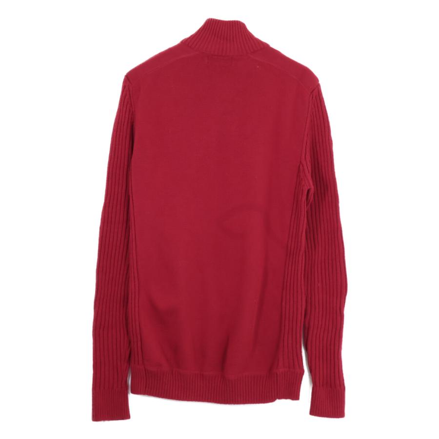 BURBERRY（バーバリー） ハーフジップ ロゴ ニット トップス L レッド