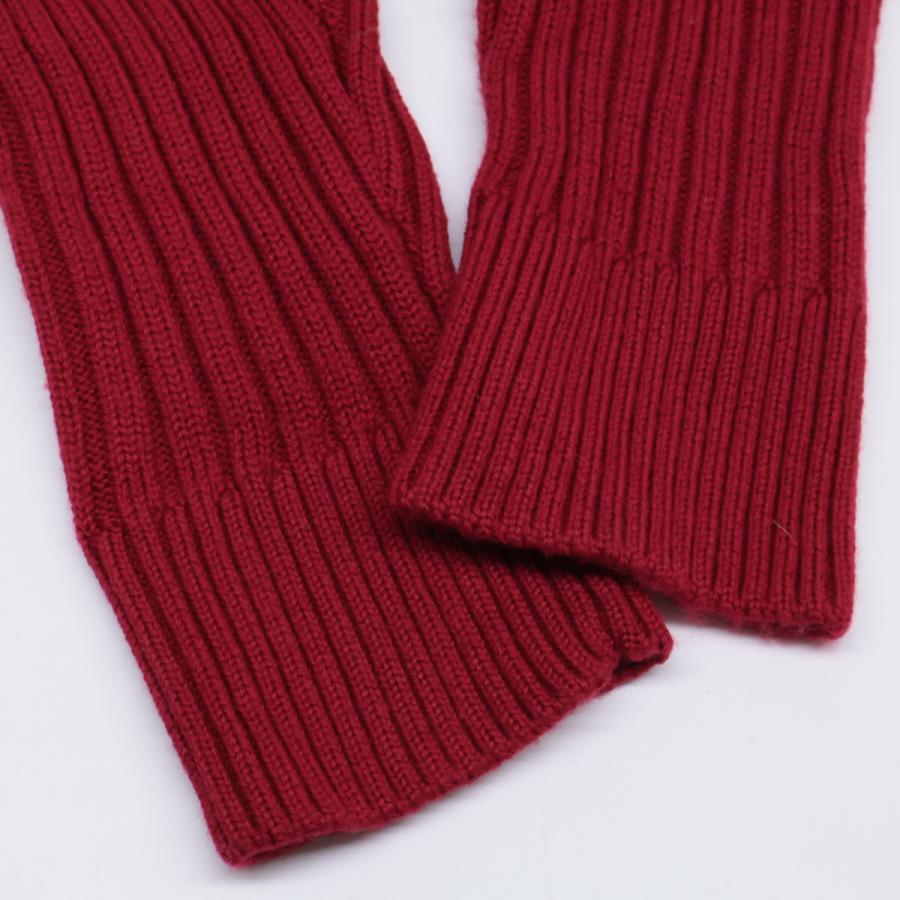 BURBERRY（バーバリー） ハーフジップ ロゴ ニット トップス L レッド