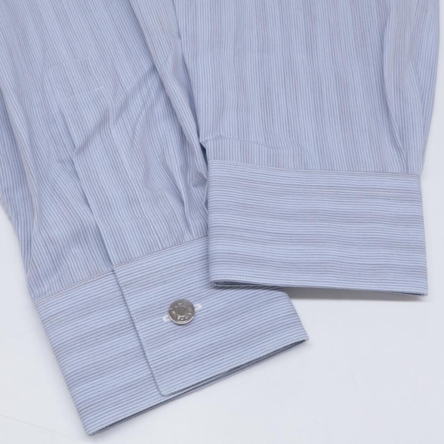 新品/国内正規 HERMES エルメス ストライプ セリエボタン ドレスシャツ