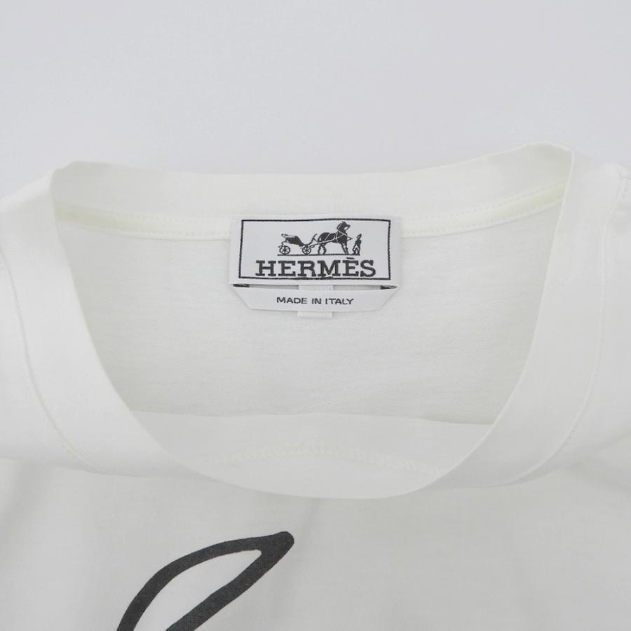 HERMES エルメス コットン Tシャツ トップス メンズ ホワイト S