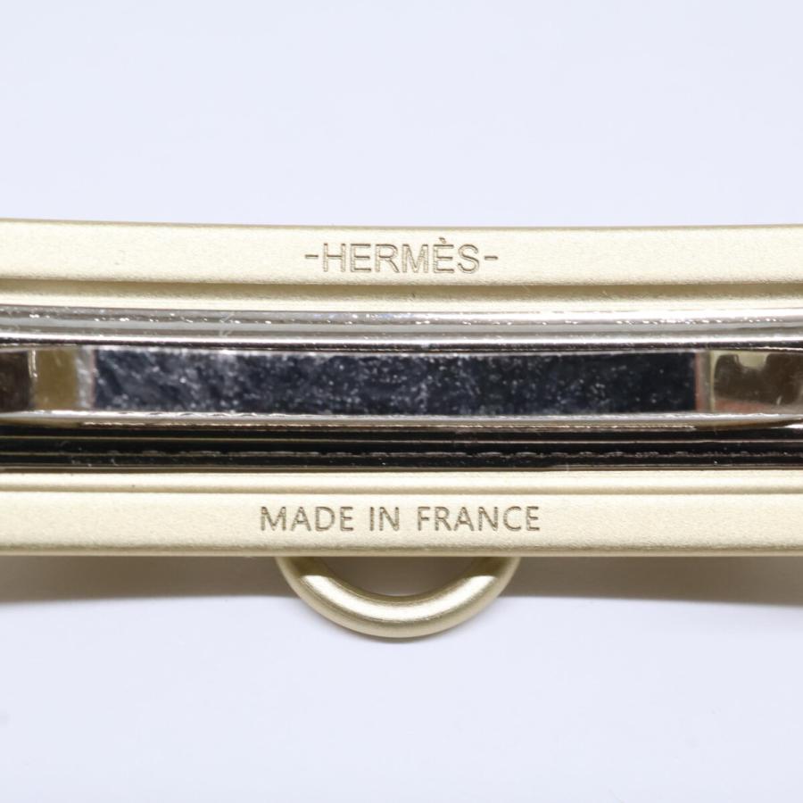 新品同様 HERMES エルメス バレッタ クルー・メドール PM ヘア