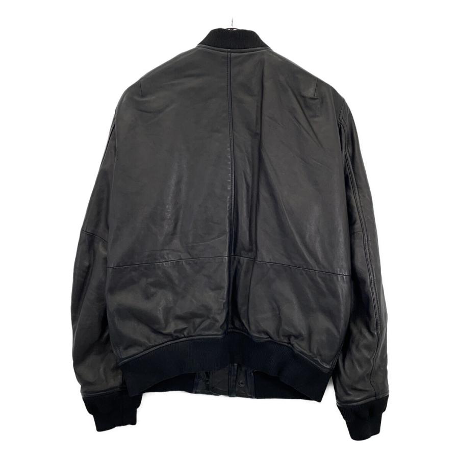 DIESEL（ディーゼル） ブラック シープレザー ジップアップ ブルゾン