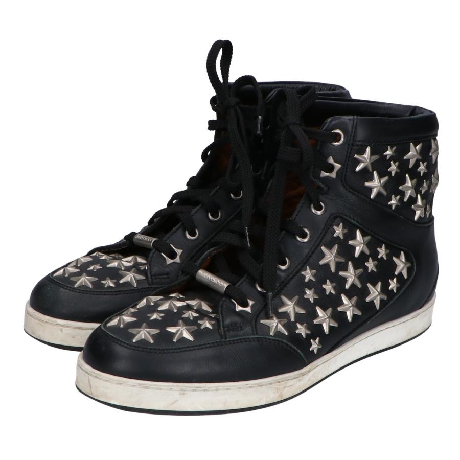 JIMMY CHOO靴ハイカット JIMMY CHOO ジミーチュウ スタッズ ハイカットスニーカー シューズ 36