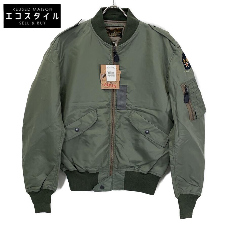 HOUSTON ヒューストン 5L-2BX セージ L-2B フライトジャケット カーキ