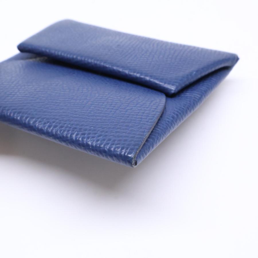 HERMESエルメス 高級レザー ブルー ケース バスティア HERMES エルメス 2024年 Bastia バスティア W刻 エプソン コインケース