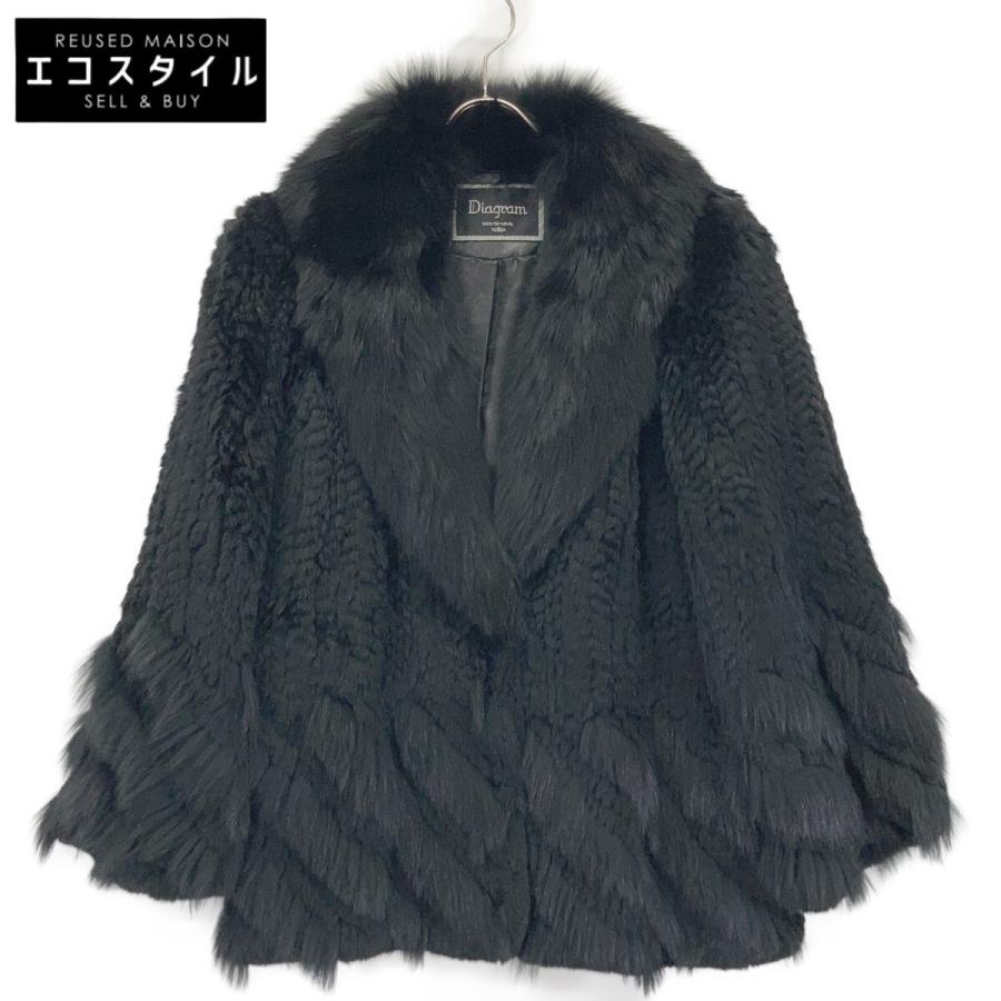 Diagram ダイアグラム 3330 4063 ブラック 毛皮 フォックスファー
