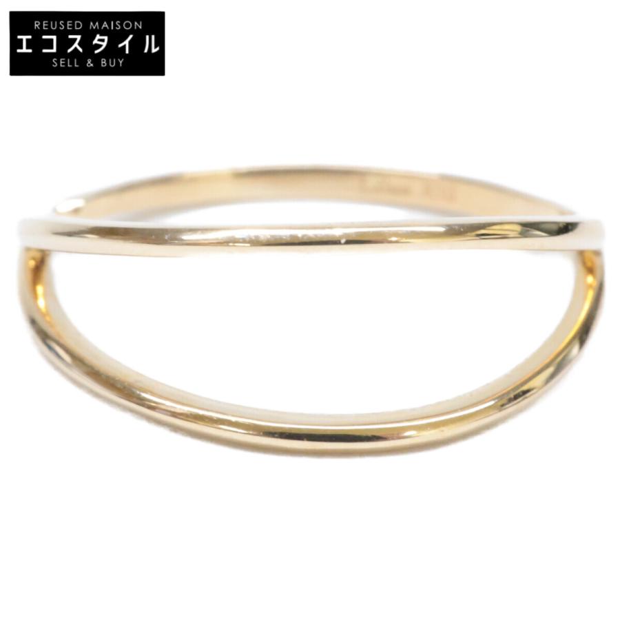 美品 Lilas リラ 25-111-202-4160-7-0 K10 V型 フォーク リング 指輪