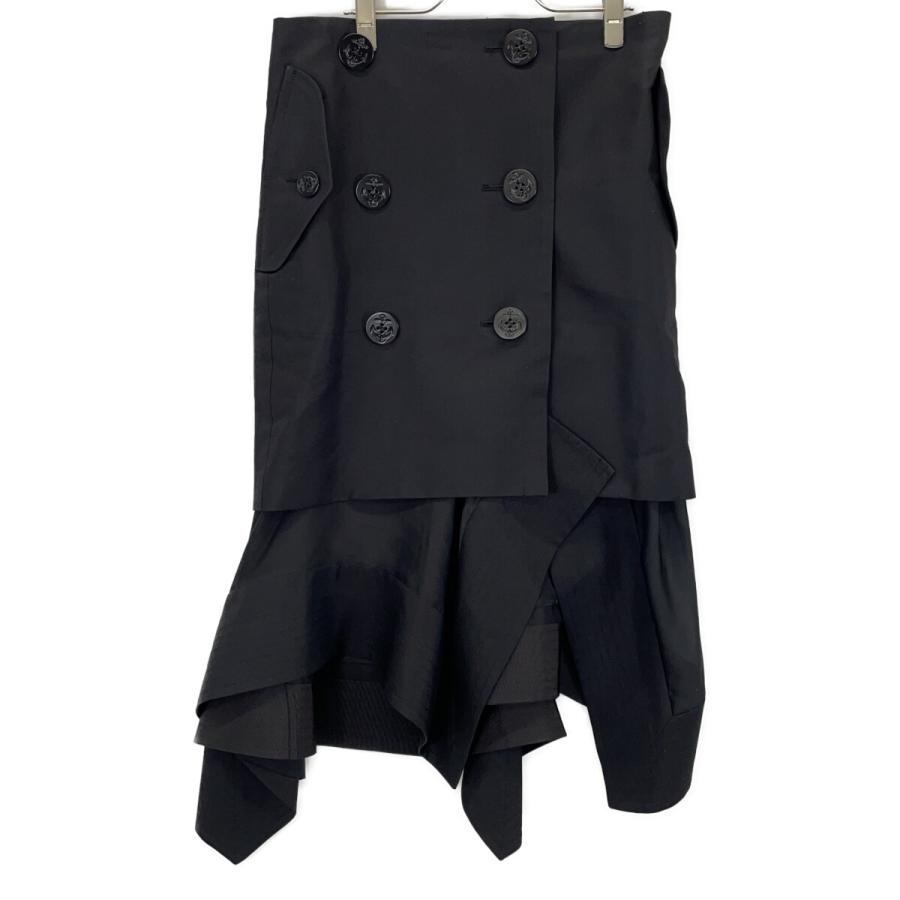 sacai（サカイ） 21AW 21-05855 ブラック Double Breasted Asymmetry