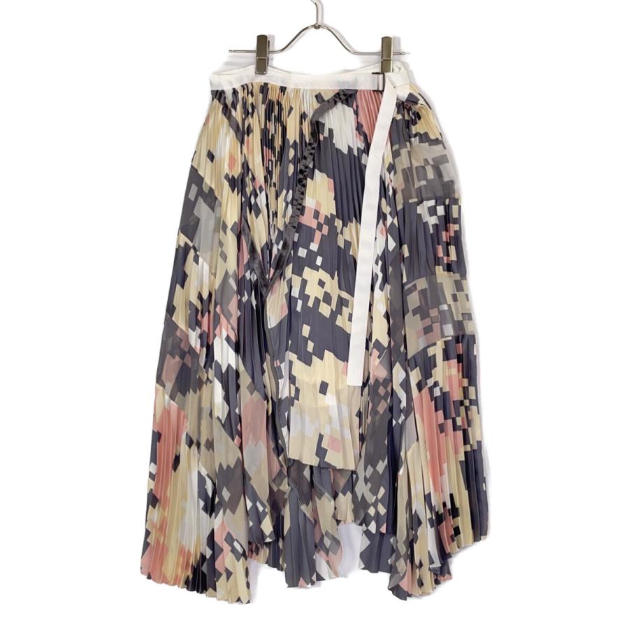 sacai（サカイ） 17-03284 デジタルカモ プリーツスカート マルチ