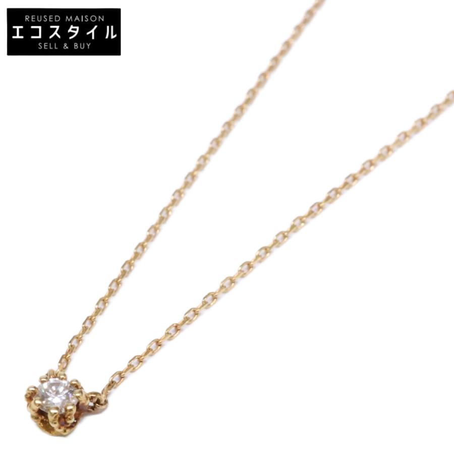 AHKAH（アーカー） K18 750 0.045 ダイヤモンド ネックレス イエロー