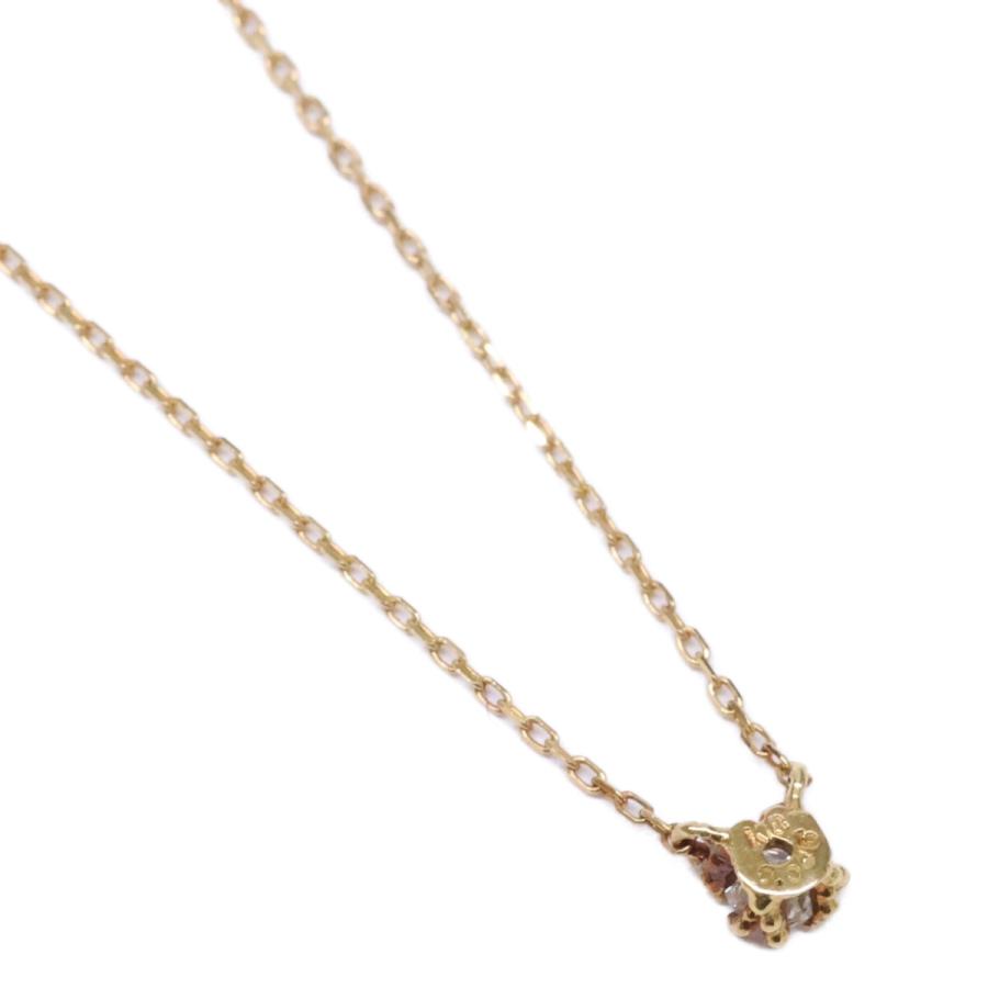 AHKAH（アーカー） K18 750 0.045 ダイヤモンド ネックレス イエロー