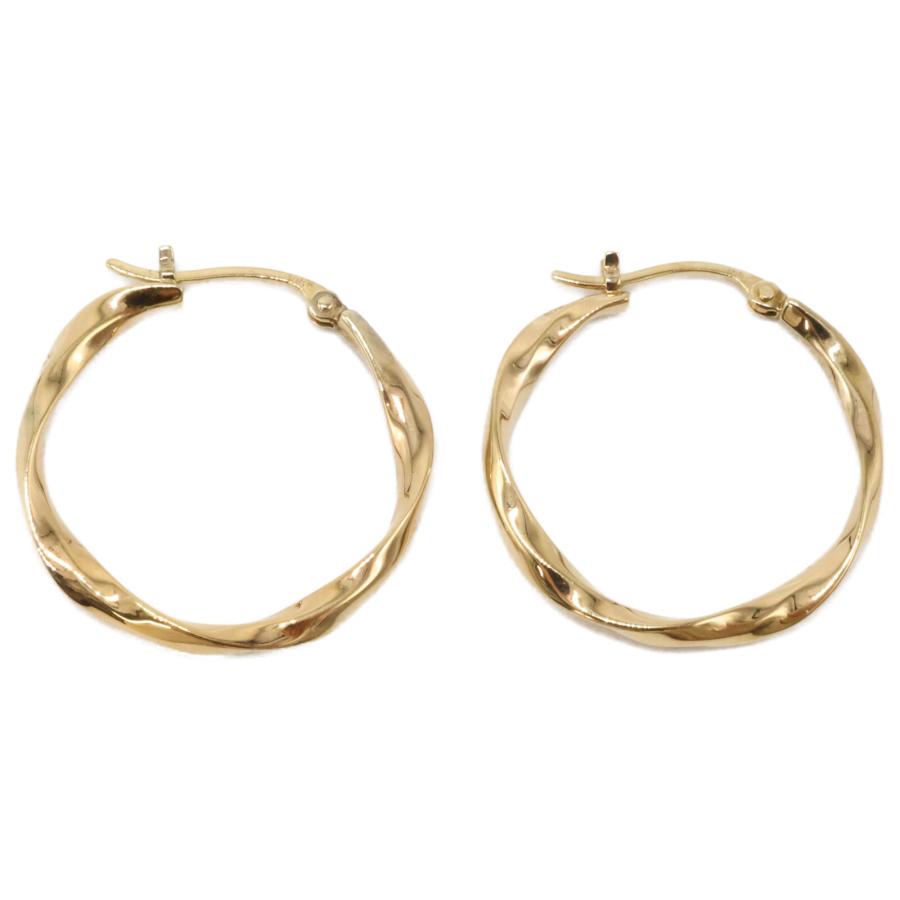 ete（エテ） 925 K18 フープ ピアス ゴールドコーティング レディース