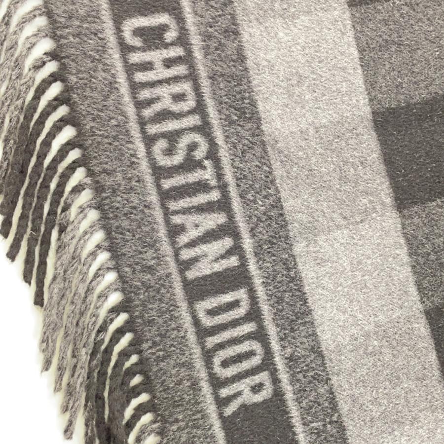 Christian Dior クリスチャンディオール 040V24A1198 ブラック×グレー ストールジャケット グレー S ジャケット ウール レディース 中古の画像
