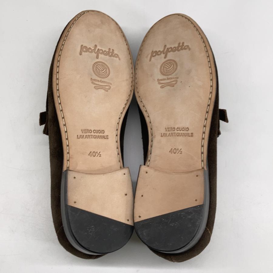 美品 polpetta ポルペッタ STRAP MONK スエード モンクストラップ