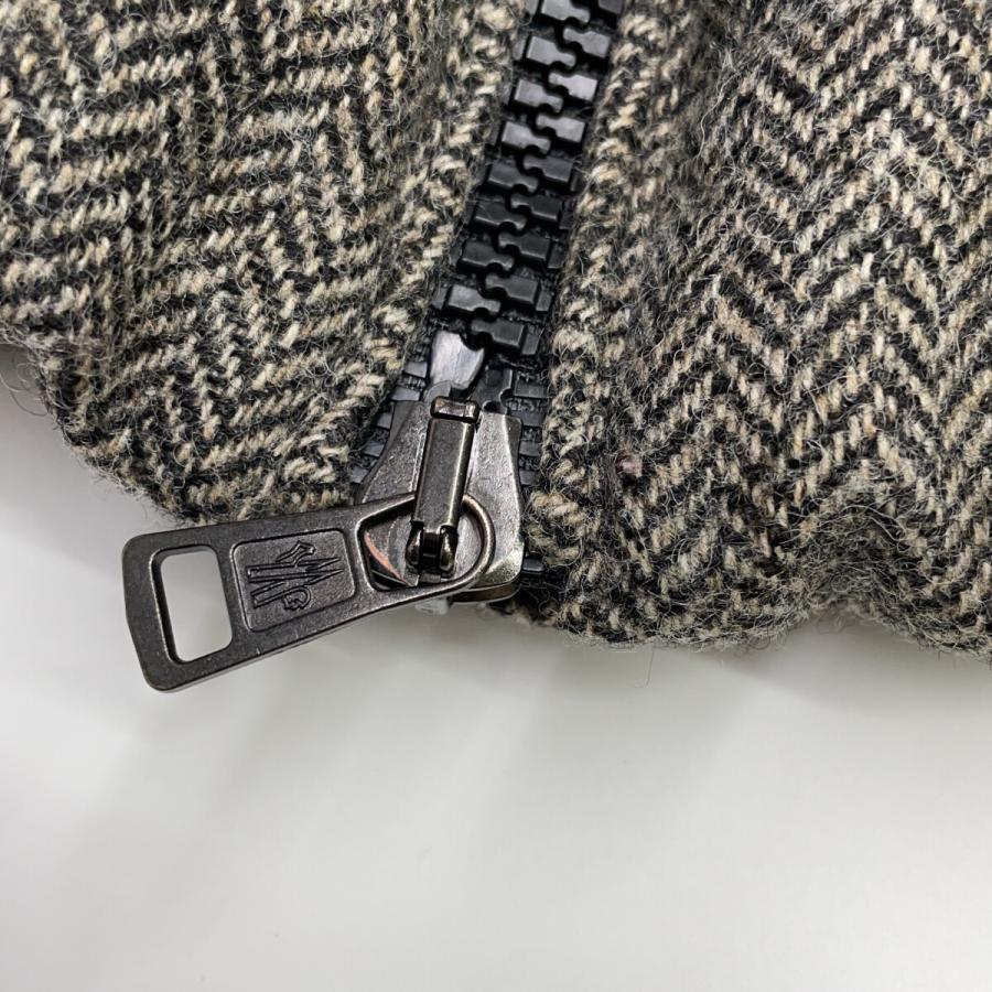 MONCLER　モンクレール　ツイード　ヘリンボーン　ダウンジャケット　2 MONCLER（モンクレール） グレー CHIMAY ヘリンボーン ツイード ダウン