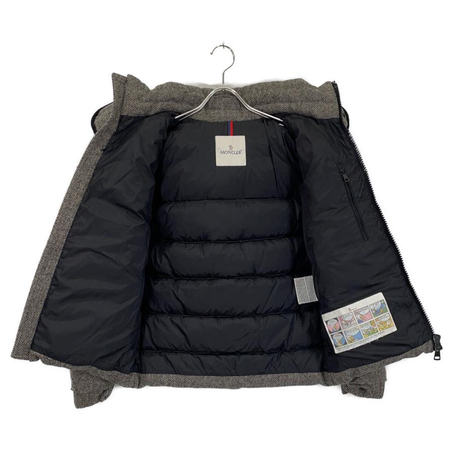 MONCLER CHIMAY ダウンジャケット ツイード ヘリンボーン ウール MONCLER（モンクレール） グレー CHIMAY ヘリンボーン ツイード ダウン