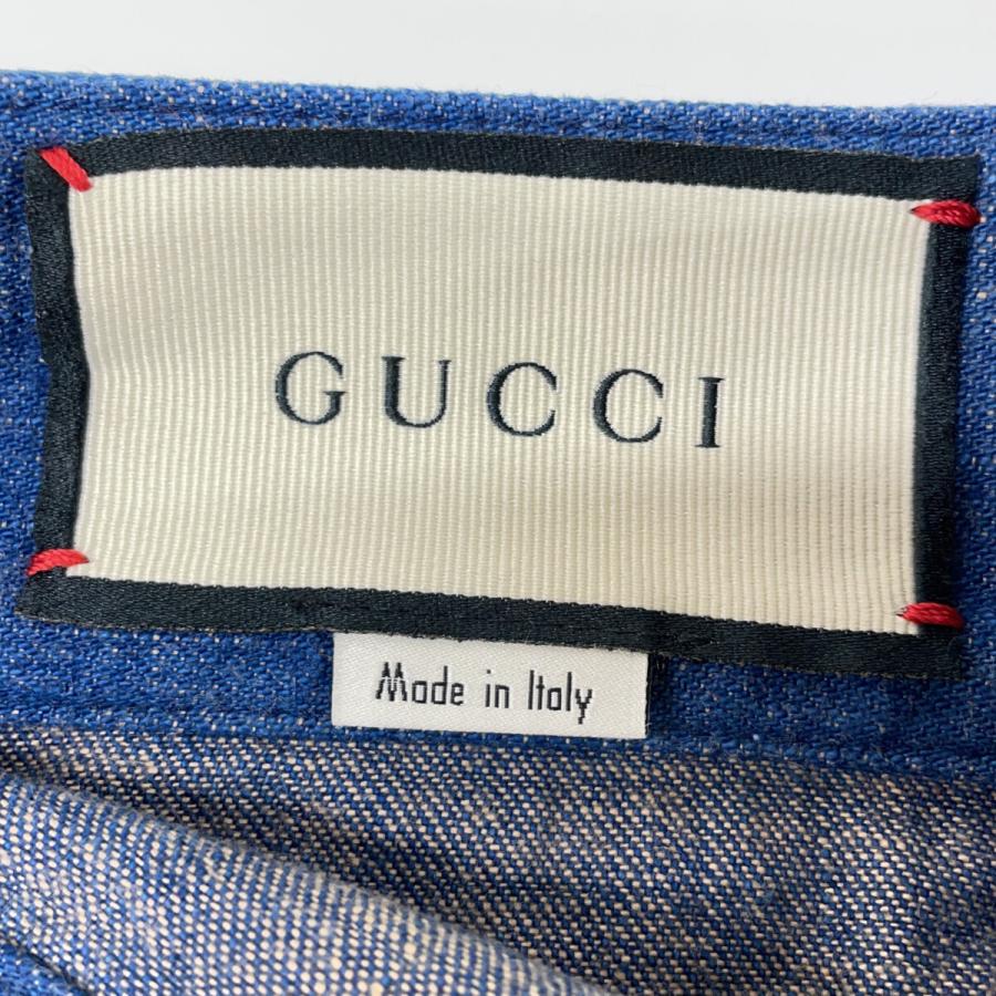 GUCCI（グッチ） 573410 シェリーライン デニム スカート インディゴ