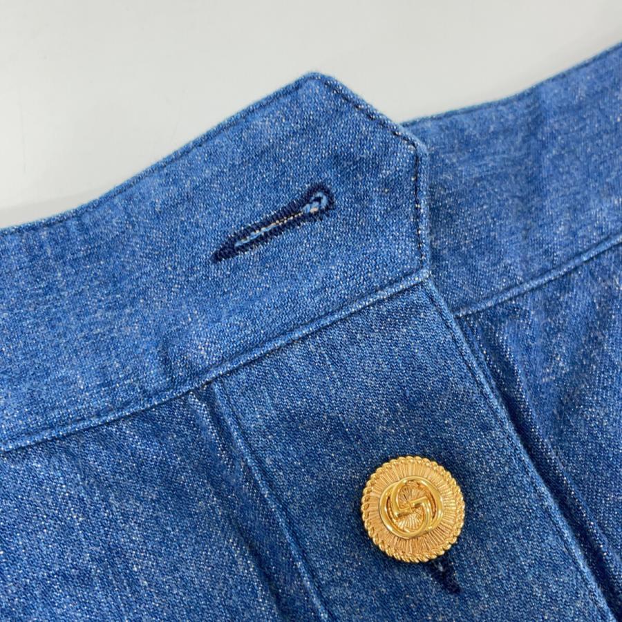 GUCCI（グッチ） 573410 シェリーライン デニム スカート インディゴ