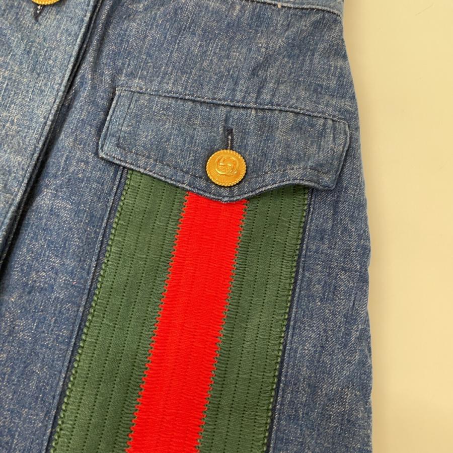 GUCCI（グッチ） 573410 シェリーライン デニム スカート インディゴ