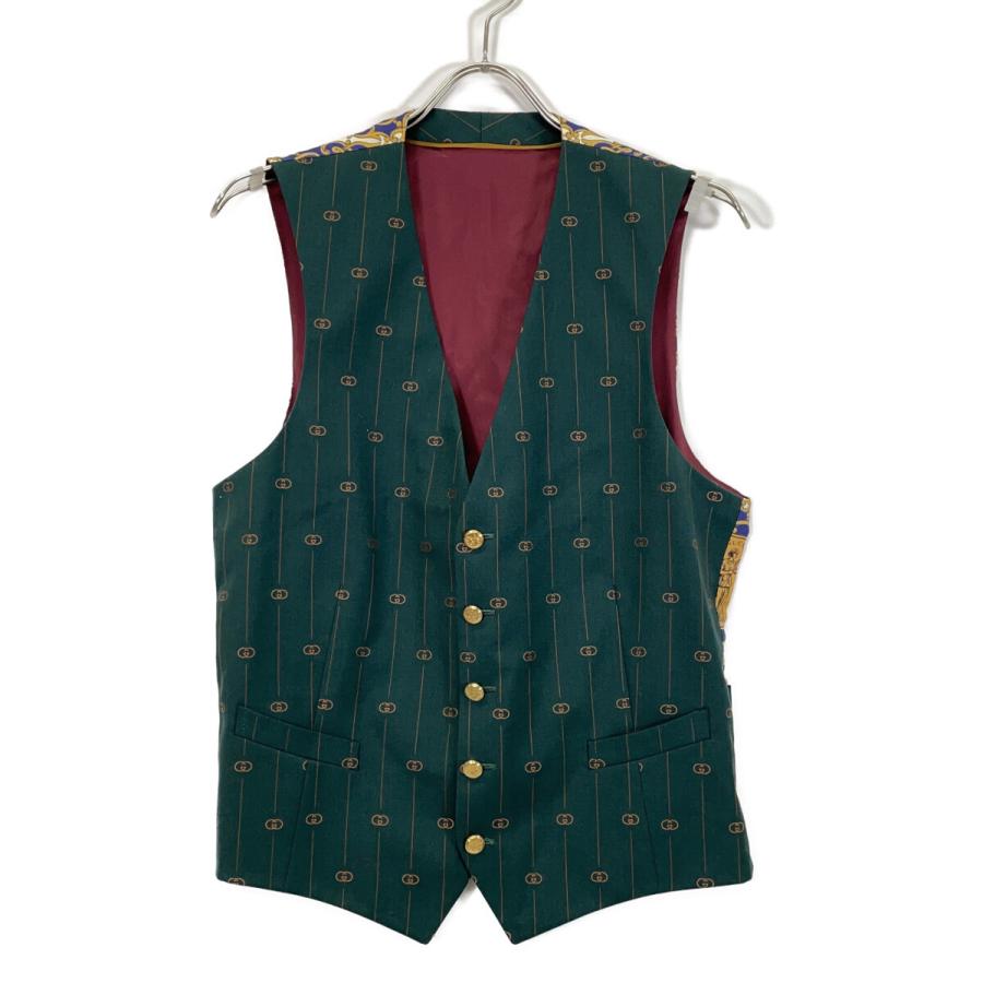 GUCCI（グッチ） 国内正規/ 574816 ウールxシルク GG ストライプ ジレ