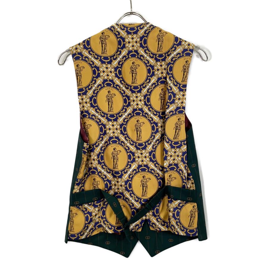 GUCCI（グッチ） 国内正規/ 574816 ウールxシルク GG ストライプ ジレ