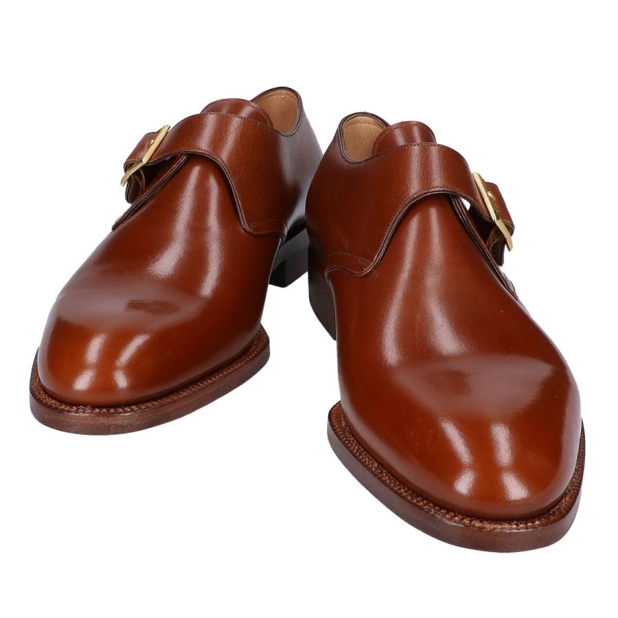 新品同様 BONORA ボノーラ ブラウン BU121 シングルモンクシューズ 7 1